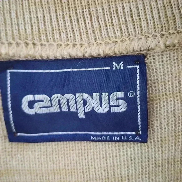 Vintage Campus Virging Acrylic Made In USA Collar Neck Men's Sweater M - Picture 5 of 9